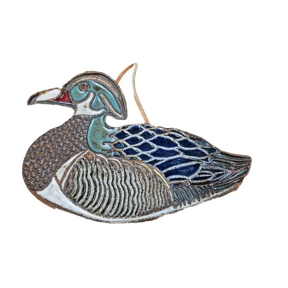 Victoria Littlejohn Ceramics Duck Wall Hanging‎ Trivet Cork Backing